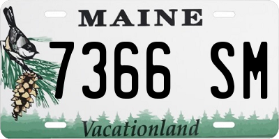 ME license plate 7366SM