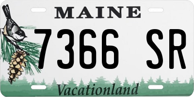 ME license plate 7366SR