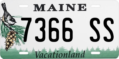 ME license plate 7366SS