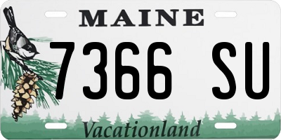 ME license plate 7366SU