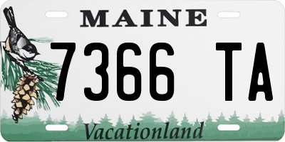 ME license plate 7366TA