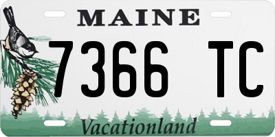 ME license plate 7366TC