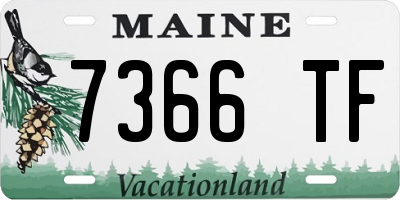 ME license plate 7366TF
