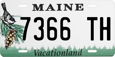 ME license plate 7366TH