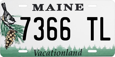 ME license plate 7366TL