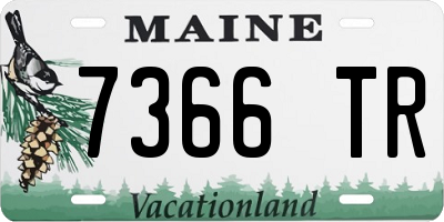 ME license plate 7366TR