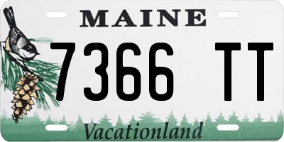 ME license plate 7366TT