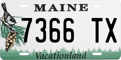ME license plate 7366TX