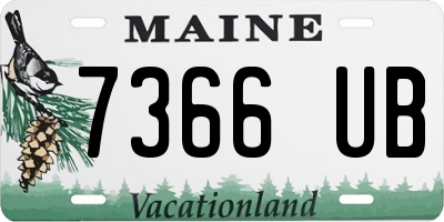 ME license plate 7366UB