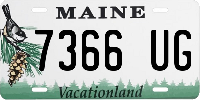 ME license plate 7366UG