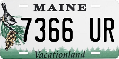 ME license plate 7366UR