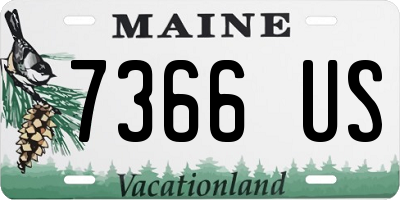 ME license plate 7366US