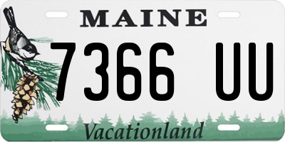 ME license plate 7366UU