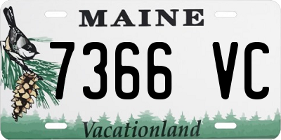ME license plate 7366VC