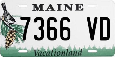 ME license plate 7366VD