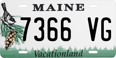 ME license plate 7366VG