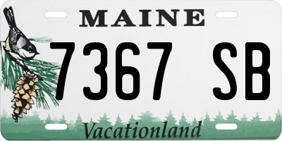 ME license plate 7367SB