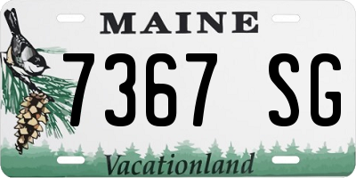 ME license plate 7367SG