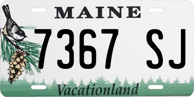 ME license plate 7367SJ