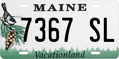 ME license plate 7367SL
