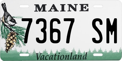 ME license plate 7367SM