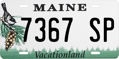 ME license plate 7367SP