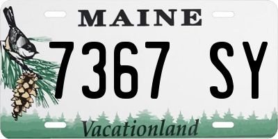 ME license plate 7367SY