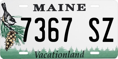 ME license plate 7367SZ