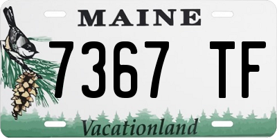ME license plate 7367TF