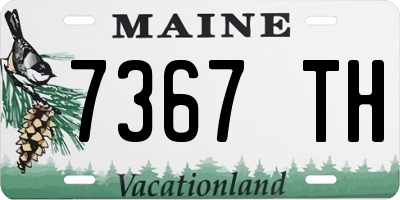 ME license plate 7367TH