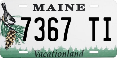 ME license plate 7367TI