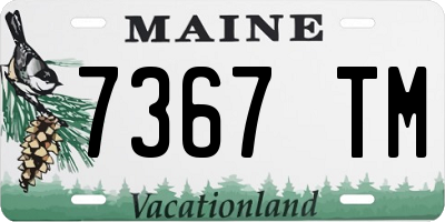 ME license plate 7367TM