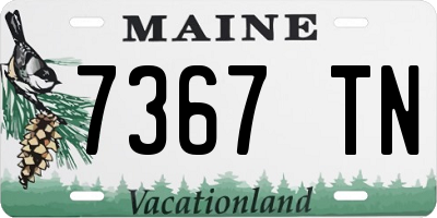 ME license plate 7367TN