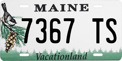 ME license plate 7367TS