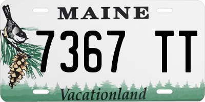 ME license plate 7367TT