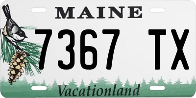 ME license plate 7367TX