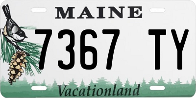 ME license plate 7367TY