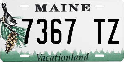 ME license plate 7367TZ