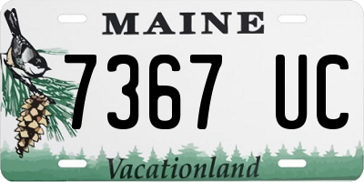 ME license plate 7367UC