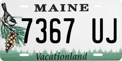 ME license plate 7367UJ