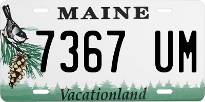 ME license plate 7367UM