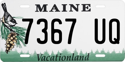 ME license plate 7367UQ