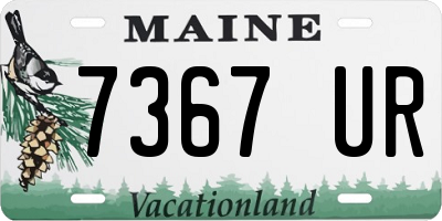 ME license plate 7367UR