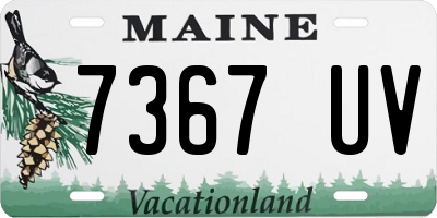 ME license plate 7367UV