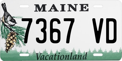 ME license plate 7367VD