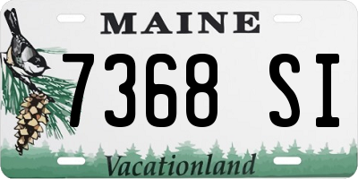 ME license plate 7368SI