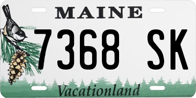 ME license plate 7368SK