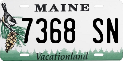 ME license plate 7368SN