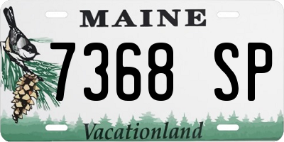 ME license plate 7368SP