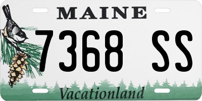 ME license plate 7368SS